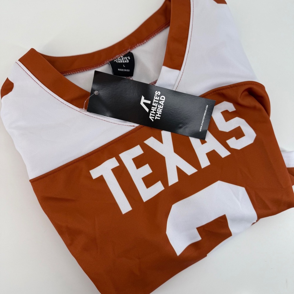 Mens Texas Longhorns Football Jersey #3 Ewers Orange White Athlete's Thread‎ Lg